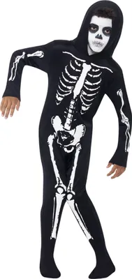 Image de Combinaison squelette d'Halloween pour garçon noir-blanc