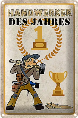Produktbild von Blechschild Spruch 18x12cm Handwerker des Jahres