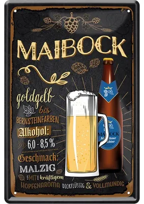 Produktbild von Metallschild für Bierliebhaber – Maibock
