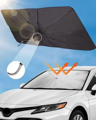 Immagine prodotto di Parasole automatico per parabrezza Unyqoos®, con protezione UV, supporto regolabile, realizzato in lamina di alluminio, pieghevole, disponibile in 3 dimensioni, adatto alla maggior parte delle autovetture e dei SUV