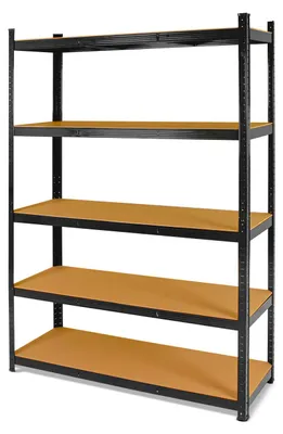 Immagine prodotto di Brace 120 - Scaffale per carichi pesanti, in metallo e MDF, con 5 ripiani regolabili 180x120x40 cm