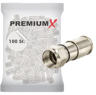 Produktbild von 100x Kompressionsstecker XCon 323 7,5mm für SAT Kabel Antennen Koaxialkabel