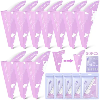 50 Stück Stehpinkler für Frauen, Urinella, Papiertrichter, Urinierhilfe
