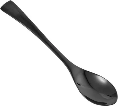 Productafbeelding van Theelepel - Lepel Honinglepel - Theedrinken - Titanium Coating - 15 cm - Zwart