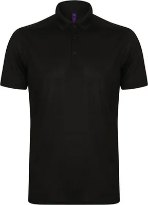 Immagine prodotto di Henbury H460 | Polo stretch da uomo + finitura Wick - Colore: Nero - Taglia: L