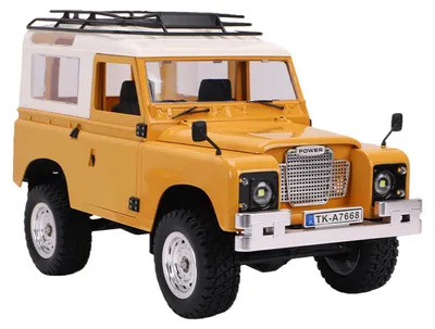 Zdjęcie produktu dla Czołg RC 1/10 2,4 GHz z napędem na cztery koła, zdalnie sterowany, terenowy, z oświetleniem LED, zasięg 100 m, do użytku wewnątrz i na zewnątrz, kolor żółty