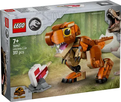 Produktbild von LEGO Jurassic World Little Eatie: T.Rex, Bauspielzeug für Jungen und Mädchen ab 7 Jahren, Bauset mit Dinosaurier, Geschenk für Kinder, Modell mit beweglichem Maul, Kopf und Schwanz 76967