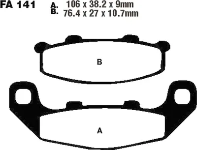 Produktbild von Bremsbeläge Vorderrad für Kawasaki GPZ 500 S Baujahr 1994-2003 Bremsklotz von EBC - Neu