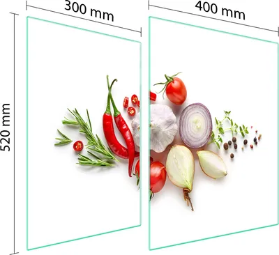 Produktbild von Glasschutzplatte Für Herd 70X52 Gemüse