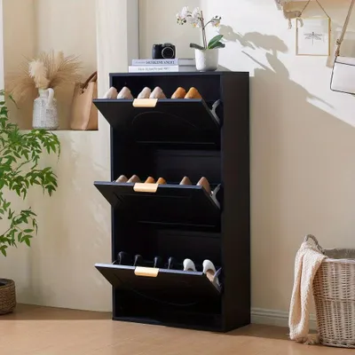 Produktbild von Schuhschrank - Schuhregal - Schuhaufbewahrung - Schuhmöbel - Schuhbank - Schmal, modernes Design