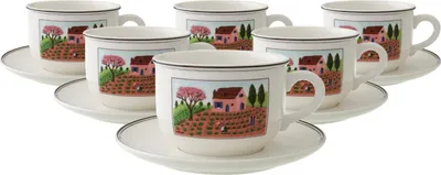 Produktbild von Villeroy & Boch Design Naif Teetasse mit Untertasse 250 ml 6er Set