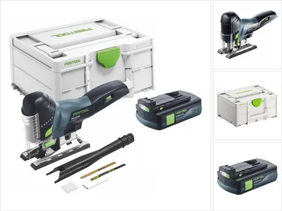 Immagine prodotto di Festool CARVEX PSC 420-Basic Seghetto alternativo a batteria 18 V 120 mm Brushless + 1x batteria 3,0 Ah + Systainer - senza caricabatterie