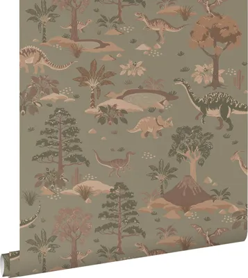 Zdjęcie produktu dla ESTAhome Tapeta dinozaury szaro zielonymIbrązowym 50 x 900 cm