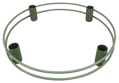 Image de Support de bougie en métal Anneau comme support de bougie sur tige vert Ø 25,5 cm