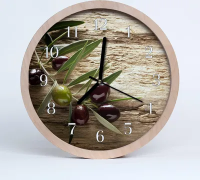 Produktbild von Holzuhr 20fi cm wanduhr - Oliven