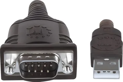 Obrázok produktu pre Manhattan 151849, Čierna, 1,8 m, USB, Serial/COM/RS232/DB9, Samec, Samec