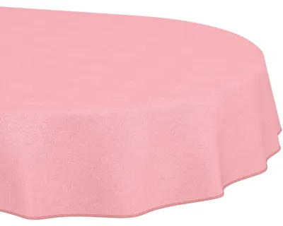 Produktbild von Tischdecke 140x200cm Oval Altrosa DanceDirty abwaschbar Leinenoptik wetterfest Falschuni Modern mit Saumkante