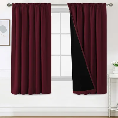 Verdunkelungsvorhänge 2er-Set 140x175 cm, Polyester, Wärmeisolierung