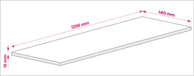 Zdjęcie produktu dla Blat do szafki łazienkowej, kolor: Cashmere, wymiary: 120 x 45 x 1,6 cm
