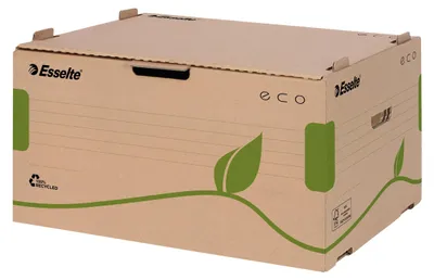 Immagine prodotto di ESSELTE 623919 Contenitore per archivi Esselte ECO, con coperchio incernierato, cartone, marrone naturale