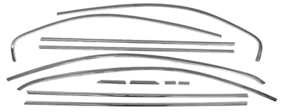 Produktbild von OMAC Zier- / Schutzleiste Türscheibe Fensterleiste 7540146B Fenster Ein-/Anbau für VW Jetta IV (162, 163, AV3, AV2) Edelstahl für VW Jetta