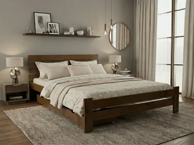 Obrázek produktu pro Postel PARIS zvýšená 140 x 200 cm, dub Matrace: bez matrace, Rošt: S laťkovým roštem