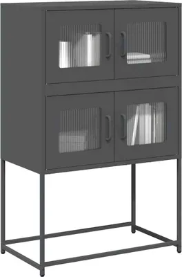 Obrázok produktu pre vidaXL Highboard antracit 68x39x107 cm oceľ