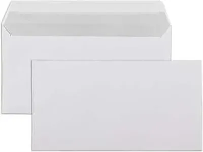 Produktbild von Briefumschläge 125x235mm 80g/qm haftklebend VE=1000 Stück weiß
