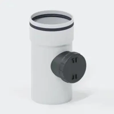 Productafbeelding van POLOPLAST reinigingsbuis, DN160, POLO-KAL 3S, PP-MD, Ø160mm, wit, 1 stuk.