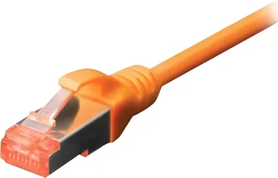 Immagine prodotto di DIGITUS cavo patch Cat6 S/FTP 2xRJ45 1,0m oran leva di protezione polybag