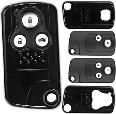 Produktbild von Auto Schlüssel Kunststoff Hülle ABS Plastik Schutz Cover Schwarz kompatibel mit Honda Civic Jazz CR-V KEYLESS SMARTKEY