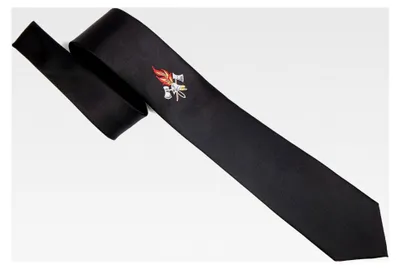 Produktbild von Schwarze Krawatte mit Feuerwehrmotiv