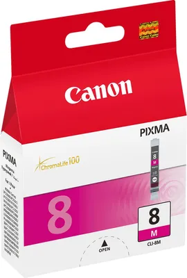 Obrázok produktu pre Canon CLI-8M w/Sec, Purpurová, Atrament na pigmentovej báze, 1 kusov