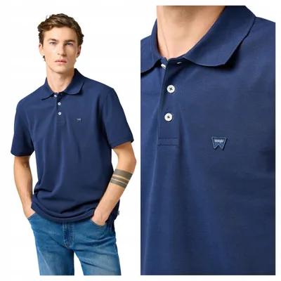 Produktbild von Wrangler | Herren-Poloshirt, Marineblau, Klassisch, Größe S