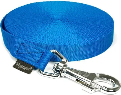 Produktbild von Mystique® Nylon Schleppleine 20mm blau 15m robust Karabinerhaken mit HS