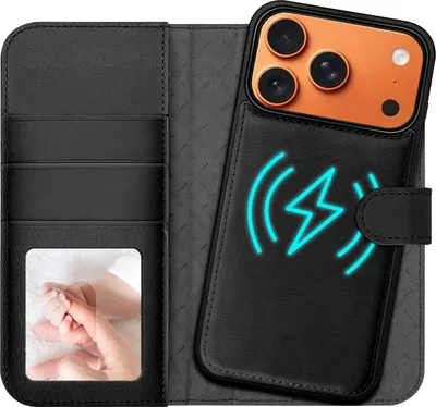Immagine prodotto di custodia magnetica 2in1 per iPhone 17 Pro Max protezione RFID, custodia magnetica staccabile, compatibile con MagSafe, custodia antiurto con finestra fotografica