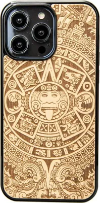 Produktbild von Bewood Holzhülle für iPhone 15 Pro Max AZTEC CALENDAR ANIEGRE