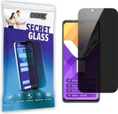 Zdjęcie produktu dla Szkło do ochrony prywatności GrizzGlass SecretGlass dla Vivo Y15s