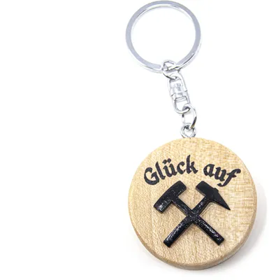 Produktbild von Schlüsselanhänger aus Holz - Glück auf