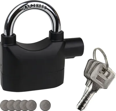 Produktbild von Stabiles Vorhängeschloss mit Alarmfunktion 110 dB inkl. Batterien