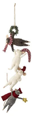 Produktbild von BLOOMINGVILLE | Peo Ornament, Weiß, Wolle | L15xH40xW5 cm | 82072952