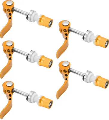 Obrázok produktu pre Naroote Bicycle Seat Clamp, rýchloupínacia svorka 5ks hliníkovej zliatiny Bicycle Seat Clamp Quick Release Clamp Fixed Release Operating Seat Care Frame Seat Clamps f��r (GOLD)