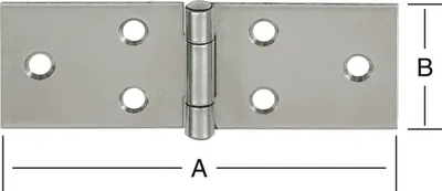 Immagine prodotto di Cerniera da tavolo VORMANN h.28 mm l.aperta 80 mm p.1.0 mm VA - 10505080