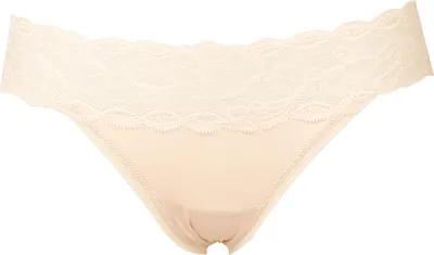 Zdjęcie produktu dla Slip donna CK CALVIN KLEIN slip mutanda con inserti in pizzo underwear articolo QF1200O, TRN Beechwood, S, Elasthan 22%,Nylon 78%