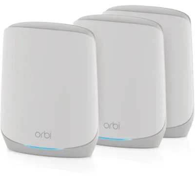 Zdjęcie produktu dla NETGEAR Orbi RBK763S, Biały, Wewnętrzny, System siatki, 525 m², Tri-band (2.4 GHz/5 GHz/5 GHz), Wi-Fi 6 (802.11ax)
