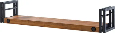 Produktbild von home24 Wandboard mit Seitenleisten - Akazie Massiv / Metall