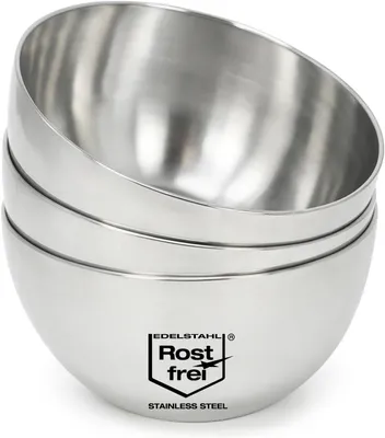Imagen del producto de Pequeños recipientes de metal - Juego de 3 - Plato para servir salsas - Aperitivos