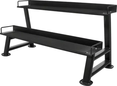 Produktbild von Kettlebell-Ständer mit 2 Ablagen, LxBxH 139x63x74 cm