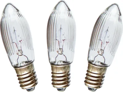 Produktbild von 3 Stück Topkerze 15 V / 3 W f. AUSSEN -  für 15-16 Brennstellen