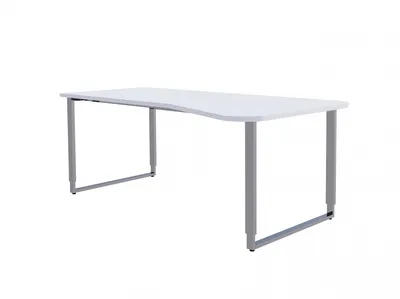 Produktbild von Freiformtisch Aveto Edelstahl BxT 195x80/100cm weiß